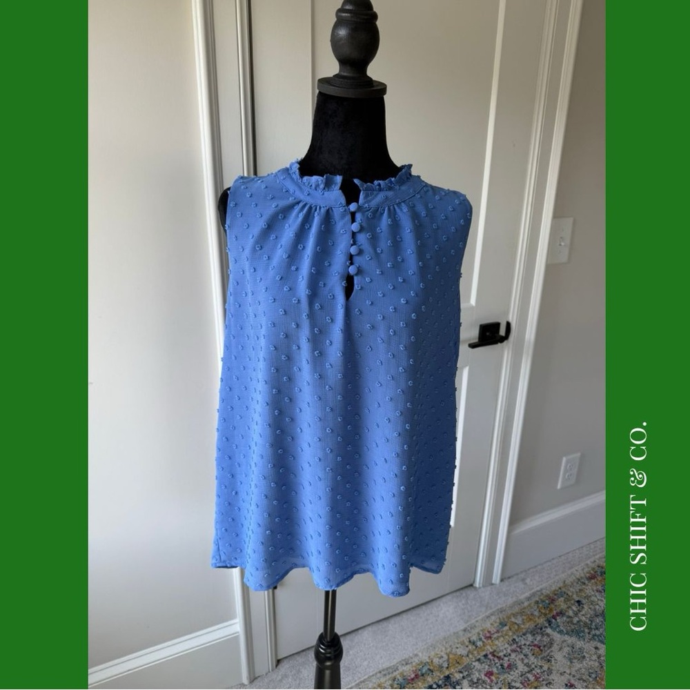 Gibson Look | Sleeveless Dot Blouse | Size M
